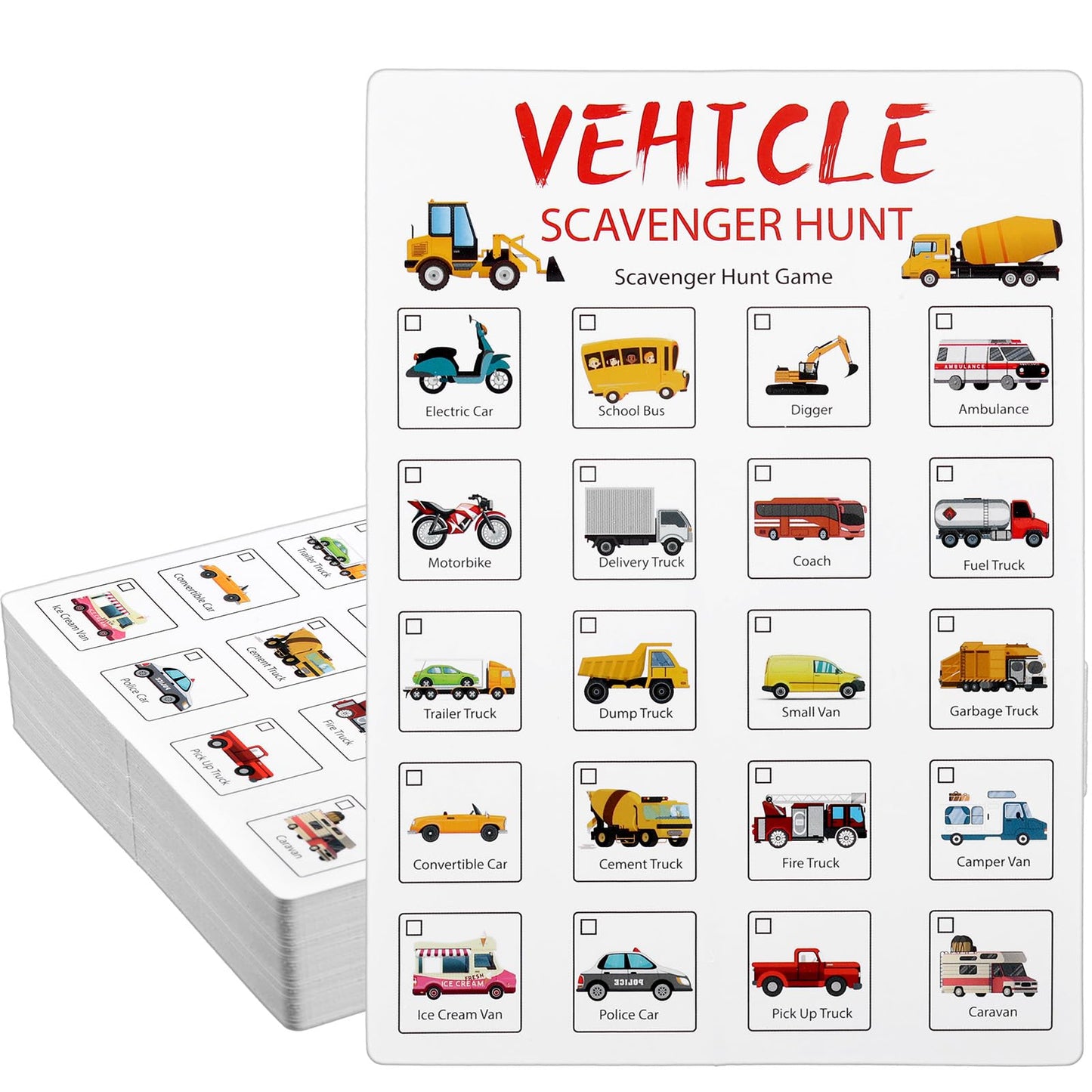 Hoolerry 30 Pcs Nature Scavenger Hunt For Kids Road Trip Game Car Scavenger Hunt Cards Travel Activities Camping Games Outdoor I