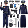 Police Officer Costume For Kids - Uniform With Accessories, Costume For Boys Girls, Cop Outfit Dress Up, Role Play Kit, Toddler