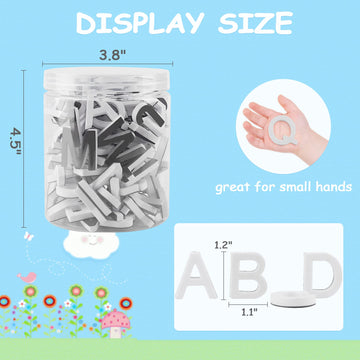 Lzttyee Decorative Magnetic Eva Alphabet Letters/Arabic Numerals For Refrigerator/White Board (117Pcs Letters White)