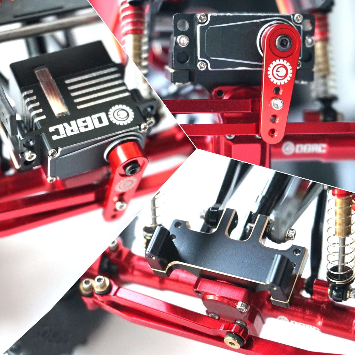 Ogrc Digital Steering Servo With Brass Servo Mount And Servo Horn For Axial 1/24 Scx24 C10 Jlu Bronco Deadbolt Gladiator Rc Craw