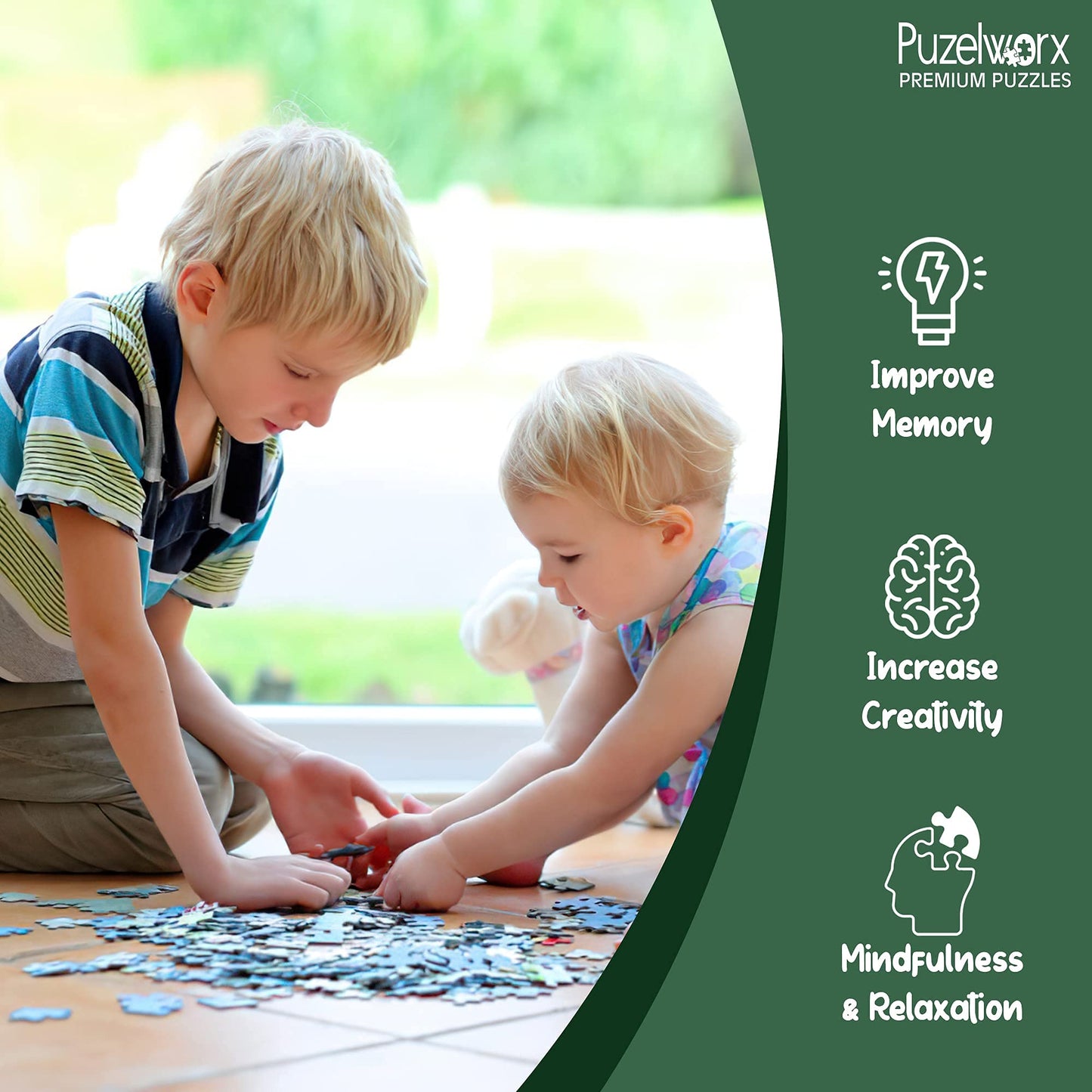 Puzelworx 1000 Piece Jigsaw Puzzle Educational Puzzle Family Game Gift For Adults And Kids (Vintage Swing)