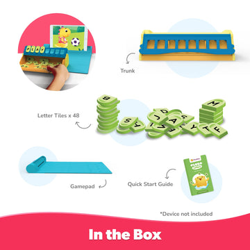 Playshifu Educational Word Game-Plugo Letters Kit+App With 9 Learning Games, Stem Toy Gifts For Kids Age 4-10 , Spellings & Grammar 48 Alphabet Tiles Works With Tabs/Mobiles(Packaging May Vary)