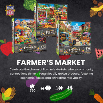 Masterpieces 750 Piece Jigsaw Puzzle - Old Mill Farm Stand - Cardboard - 18"x24" - Assorted Colors - Model 32169