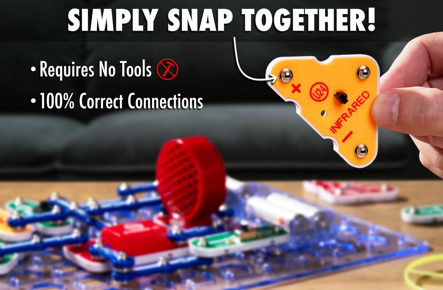 Snap Circuits Light Electronics Exploration Kit | Over 175 Exciting Stem Projects | Full Color Project Manual | 55+ Snap Circuits Parts | Stem Educational Toys For Kids 8+,Multi