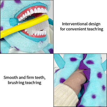 YOUYA DENTAL Tooth Fairy Plush Doll Dental Plush Oral Health Presentation Puppet Dinosaur Tooth Fairy Dental Educational Plush Large Size Doll with Teeth for Kids Chidren Boys Girls