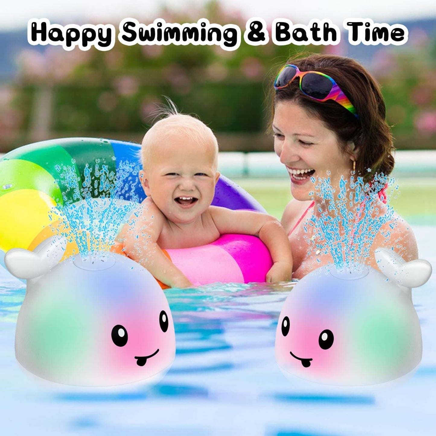 Baby Bath Toys 6-12-18 Months:Light Up Toddla Whale Bath Toy Sprinkler Infant Spraying Whale Bath Toy For Kids Ages 1-3 0-2-4 Wa
