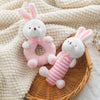 Plush Baby Soft Rattle Toys, Pink Bunny Baby Rattles For Infants Baby First Stuffed Animal Plush Rattle Shaker Set For Newborns