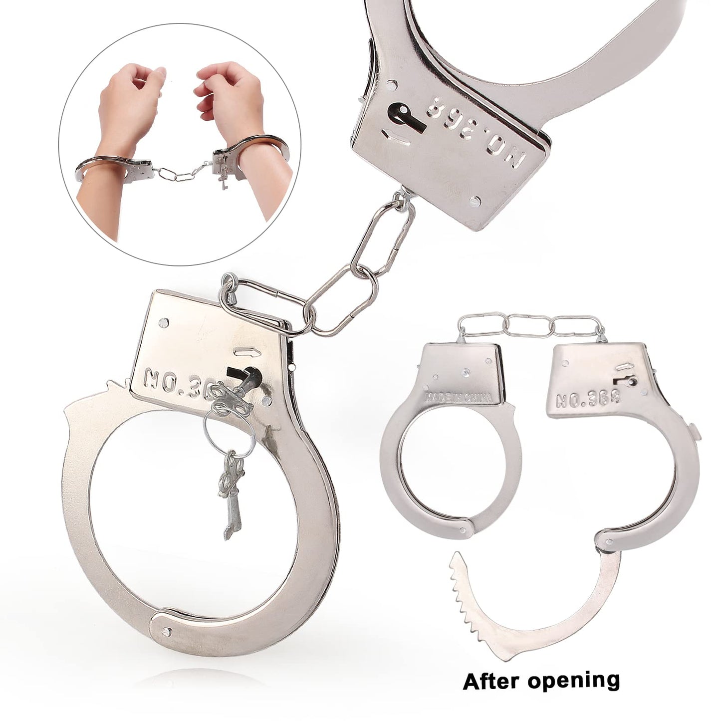 Keymall Kids Police Costume Set-7 Pcs Police Officer Dress Up For Boys-Hat,Vest, Badge,Whistle,Sunglasses,Handcuff,Baton (Set C)