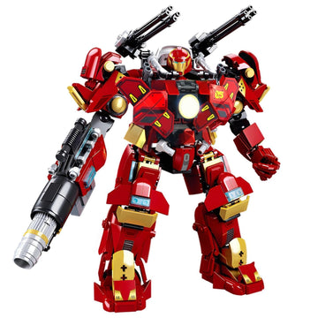High Godo Mech Robot Transforming Building Blocks Set For Adults,City Warrior Justice Hero Soldier Mech Model Building Kit, Cool Creative Robots Toys Gift For Teens Boys, 588 Pieces