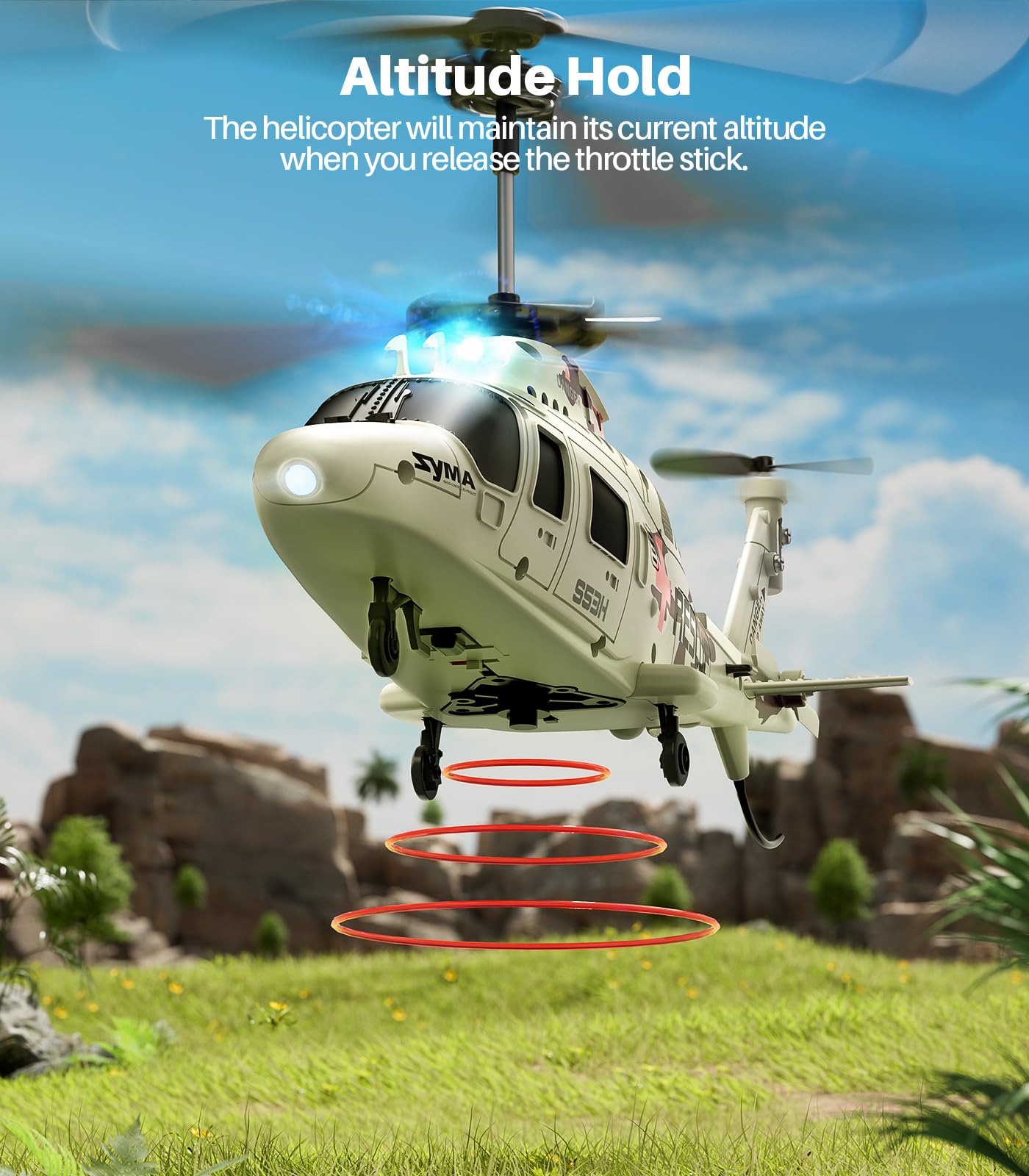 Syma Remote Control Helicopter - S53H Rescue Rc Helicopter With Upgraded Protection System, Lifelike Simulation, Easy To Fly And