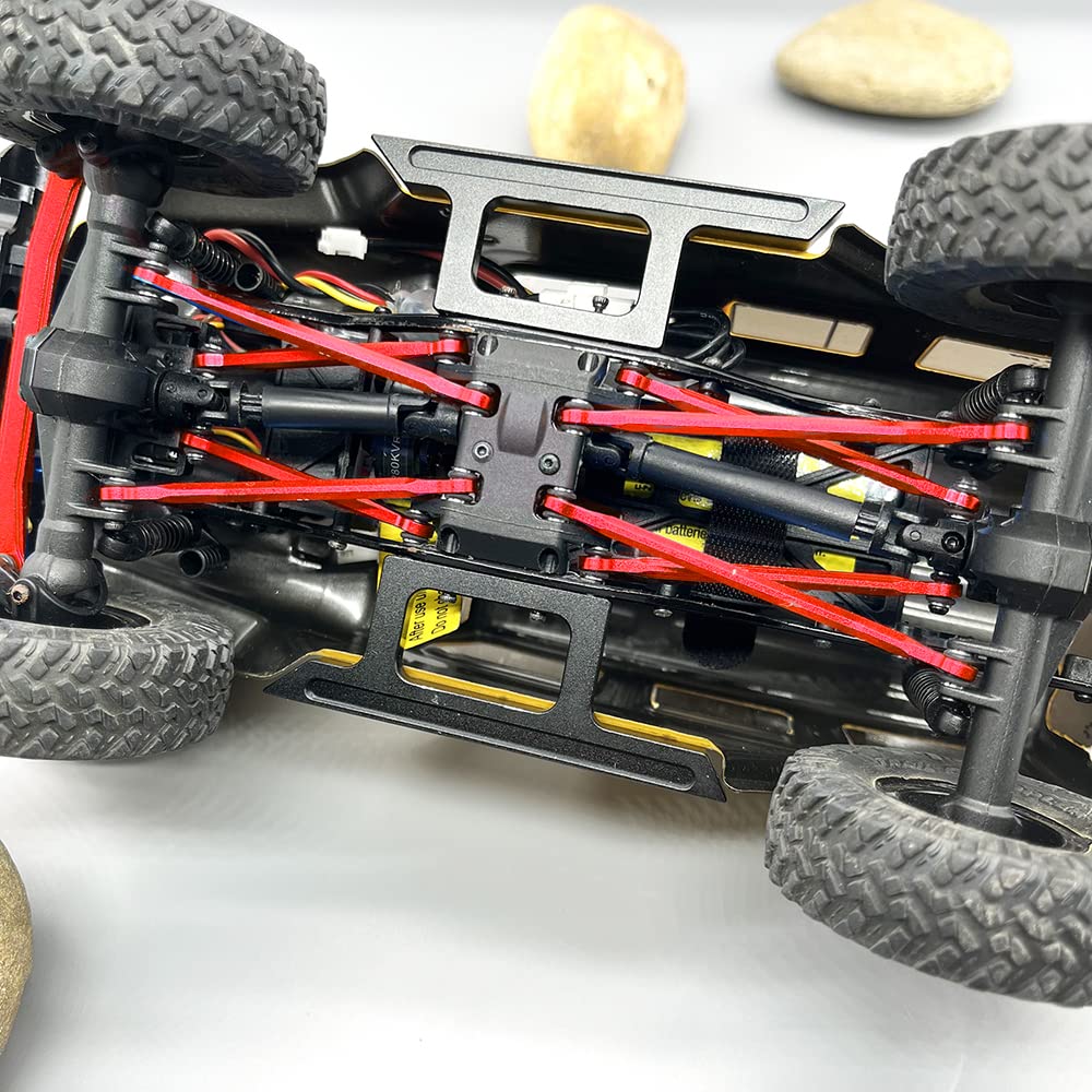 GTHELE High Clearance 4 Links Set for Axial SCX24 C10 AXI00001 JLU AXI00002 Bronco AXI00006 1/24 RC Crawler Car,8PCS(Red)