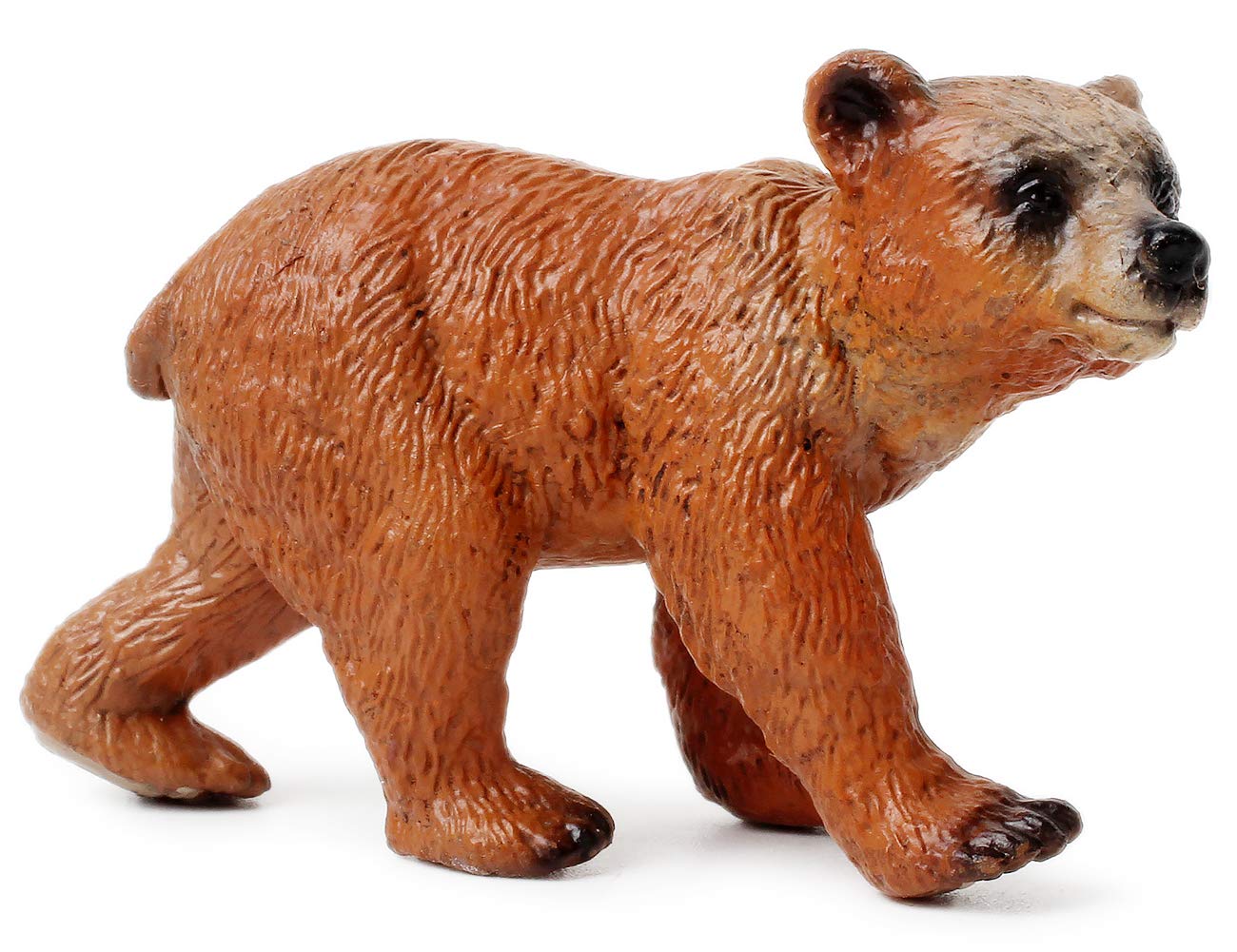 Uandme Grizzly Bear Toys Figurines Set, Plastic Forest Animal Bear Family Figures For Nature Science Learning, Realistic Woodland Creature Party Supplies Cake Toppers, Pack Of 3