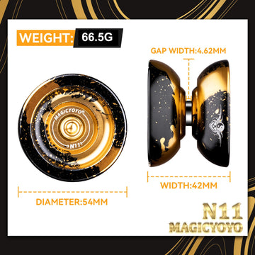 Magicyoyo Pack Of 2 Dual Purpose Yoyo N11 Responsive Yoyo With Unresponsive Bearing For Advanced Player Adults + Removal Bearing