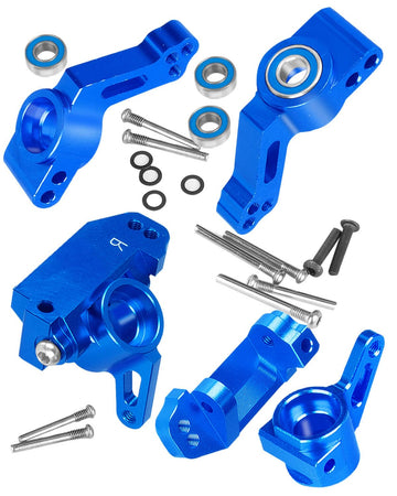 ARRCat Upgrades Parts for 1/10 Slash 2WD/Stampede 2WD/Rustler 2WD/Nitro Slash 2WD RC Truck,Alloy Steering Blocks,Front Caster Bl