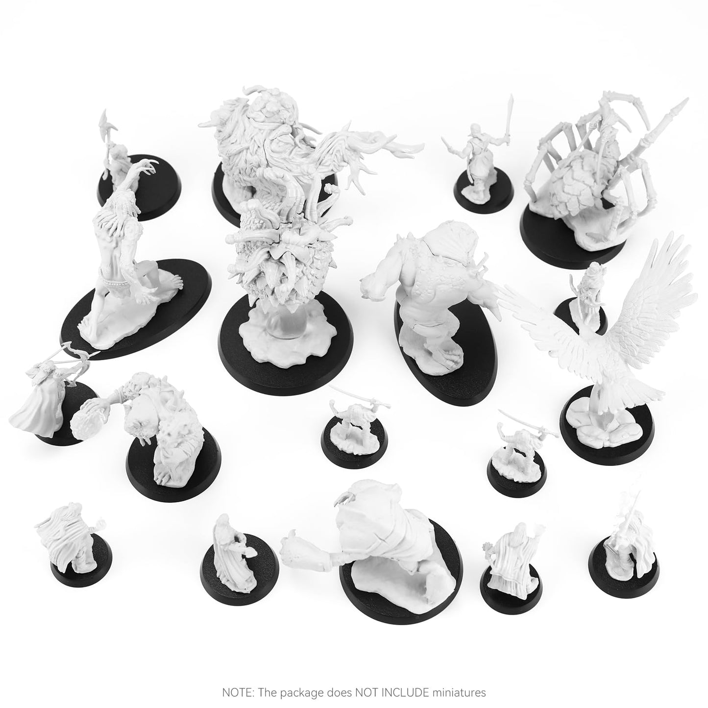 100Pcs Mix Black Miniature Bases With 7 Different Sizes, Model Base Wargame Accessories For Gaming Miniatures Or Wargames Table