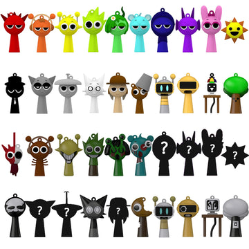 Jiensa Sprunki Action Figures Mystery Box, Sprunki Mystery Box (10 Pack)