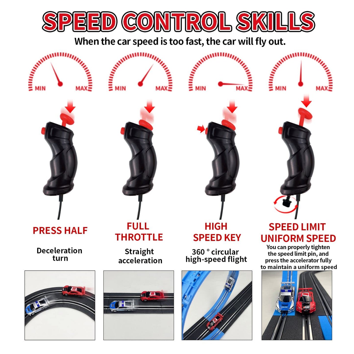 AGM MASTECH Slot car Set with Racing Assistant APP No.ASR-02 1:43 Scale
