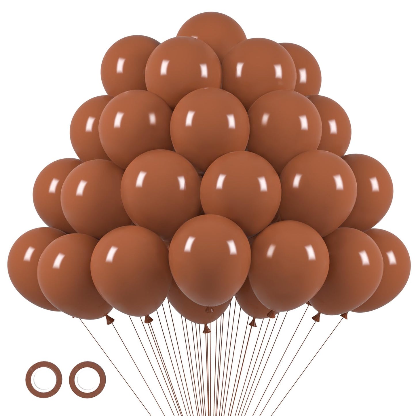 Voircoloria 105Pcs Coffee Balloons 12Inch Party Latex Balloons For Boys Girls Birthday Baby Shower Gender Reveal Wedding Sunflow