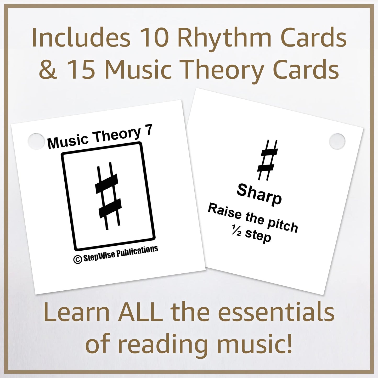 Music Flash Cards: Notes, Fingerings, & Music Theory (Alto/Bari Saxophone)