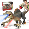 Fruse Remote Control Dinosaur Toys,Electric Rc Spinosaurus W/Light Tracing & Spray Mist,Dinosaur Robot Toys Powered By Rechargeable Battery,Jurassic Dinosaur Toys For Boys Girls Kids Age 3 4 5 6 7 8