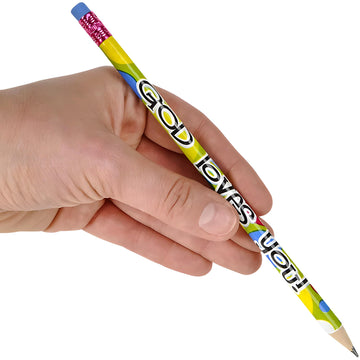 Rhode Island Novelty Lot of 100 Assorted Religious Christian Themed Pencils - 7.5