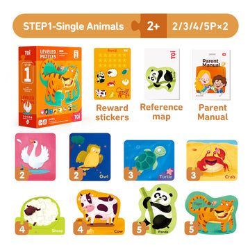 Toi Leveled Puzzles For Kids Aged 2 And Up, Toddler Puzzle Preschool Learning Jigsaw Puzzles, Large Pieces Educational Game For