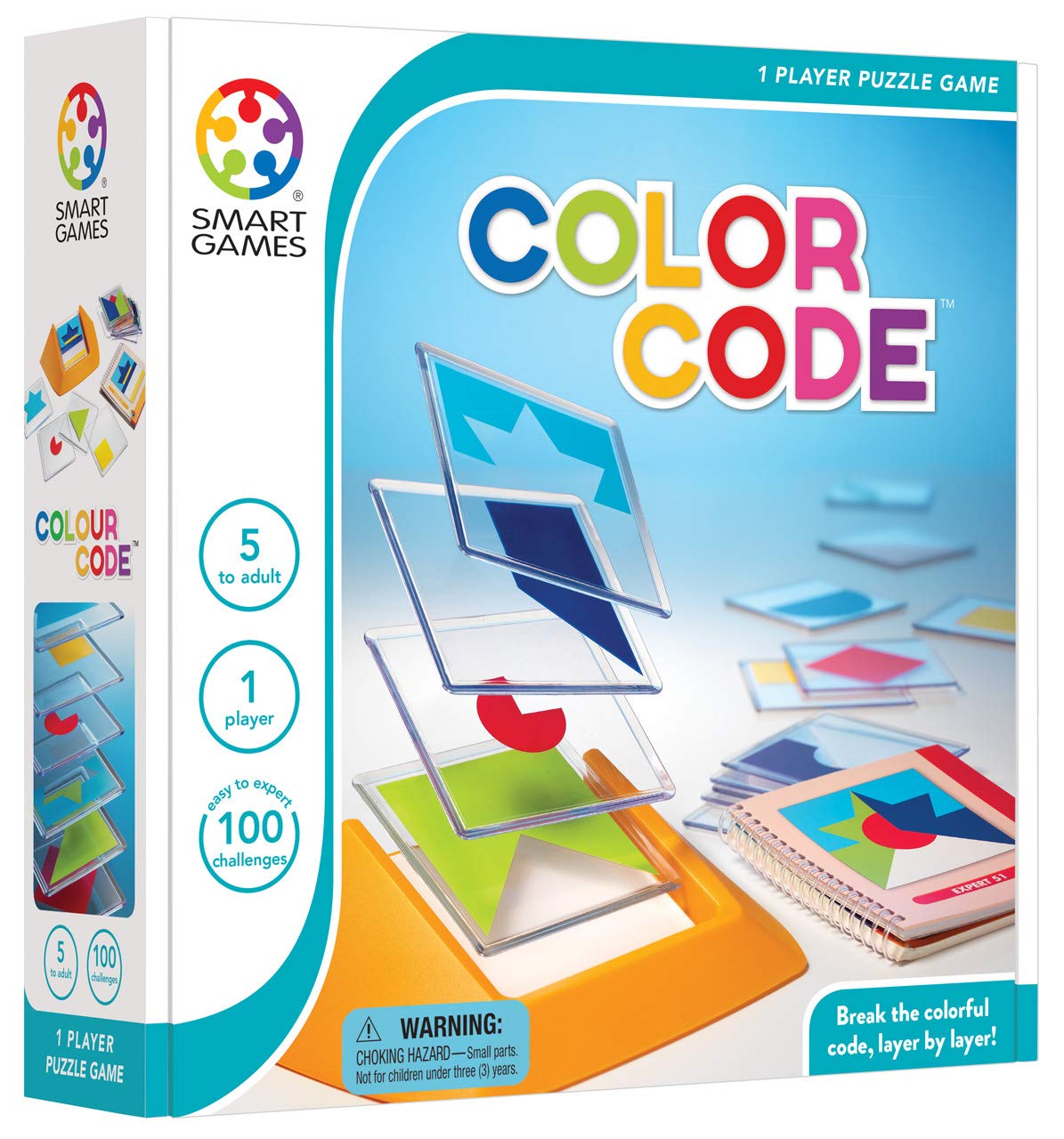 Smart Games - Colour Code, Puzzle Game With 100 Challenges, 5+ Years