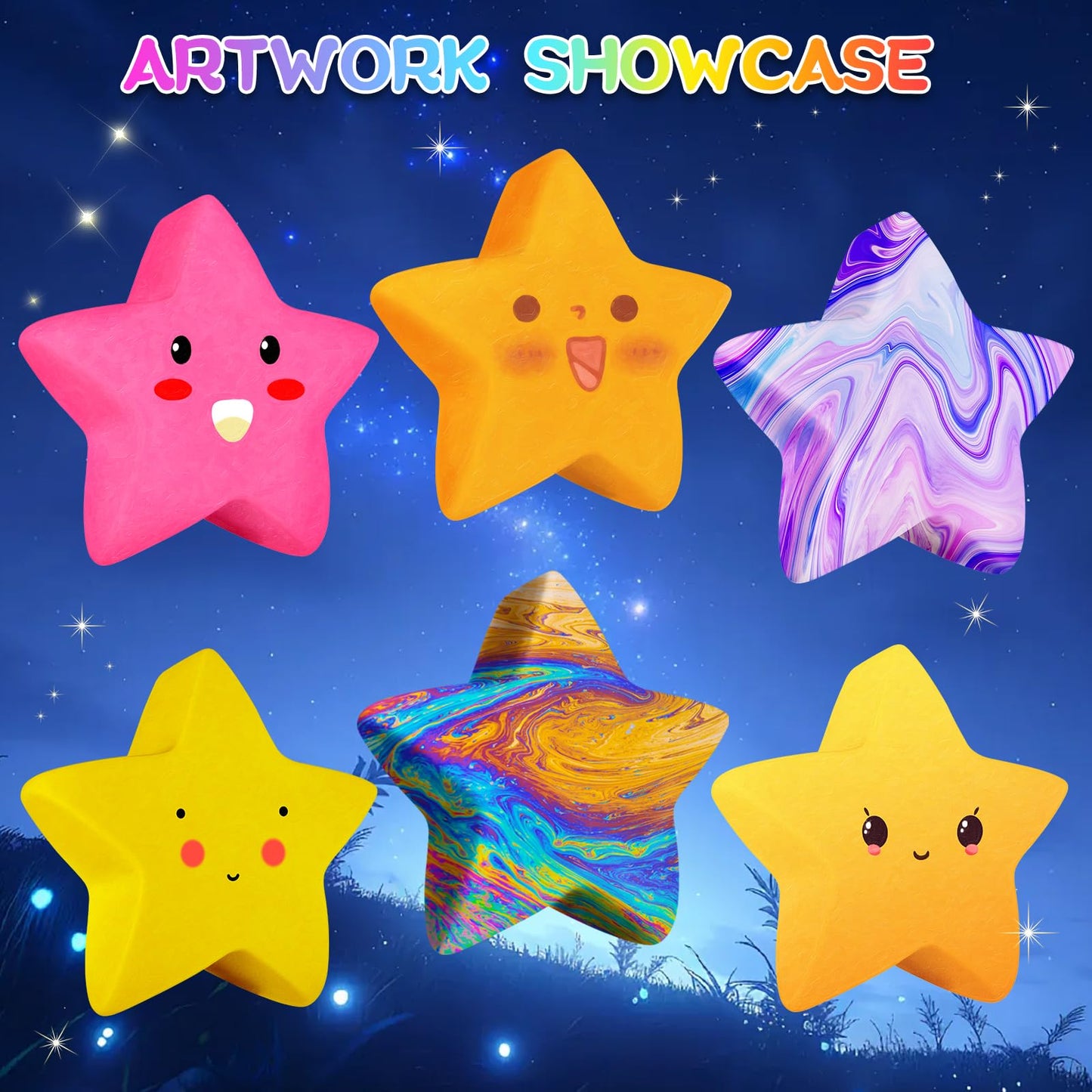 Paint Your Own Star Lamp Art Kit, Diy Star Night Light For Kids Painting Kit, Art Supplies Arts And Crafts For Kids Ages 8-12, Creative Arts & Crafts Toys, Boys Girls Birthday Gifts Age 3 4 5 6 7 8 9+