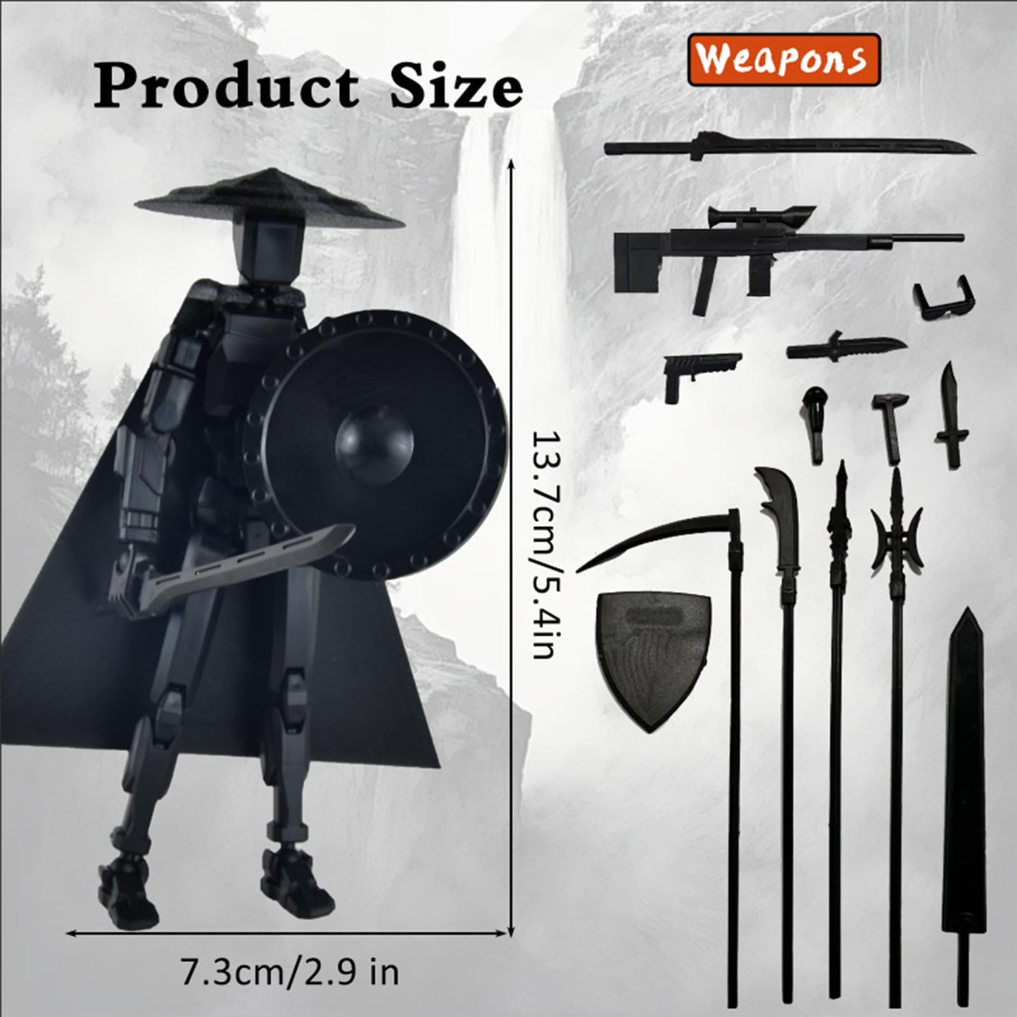 PkghoKids T13 Action Figure - Purple Multi-Jointed Movable 3D Printed Accessories for Collectors