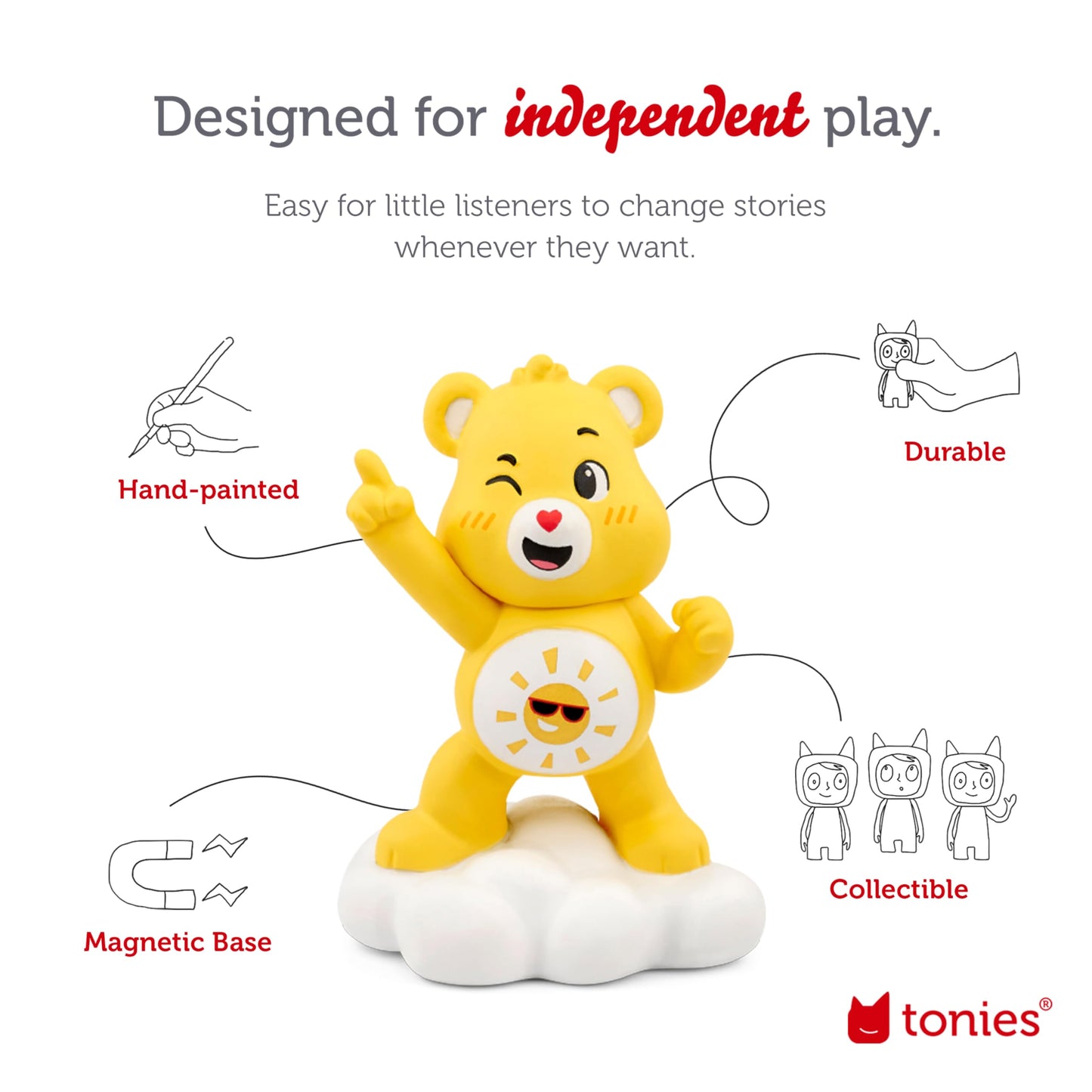 Tonies Funshine Bear Audio Toy Figurine From Care Bears
