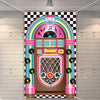 Jukebox Cutout Banner 50 s Rock and Roll Banner Backdrop Birthday Party Decoration Baby Shower Birthday Party Supplies