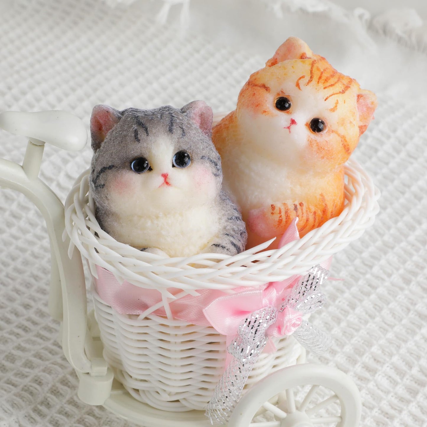 Cute Cat Taba Squishy Kit - Silicone Fat Kitty Fidget Toys For Kids (Orange)