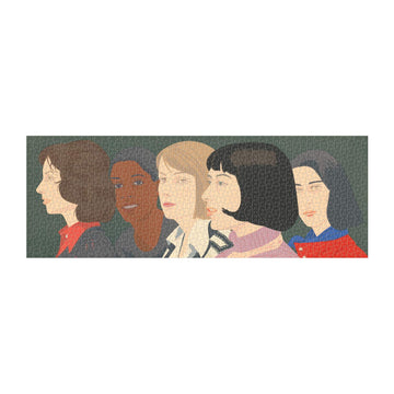 Galison MoMA Alex Katz Five Women Panoramic Puzzle from Galison - Landscape Jigsaw Puzzle of MoMas Famous Screen Print, 39 x 14