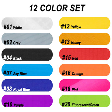 9Km Dwlife Nylon Ripstop Fabric, 12 Color Set: 60X39 Inch, 40D Waterproof, Lightweight, Windproof, Bulk Fabric For Kite, Tent, F