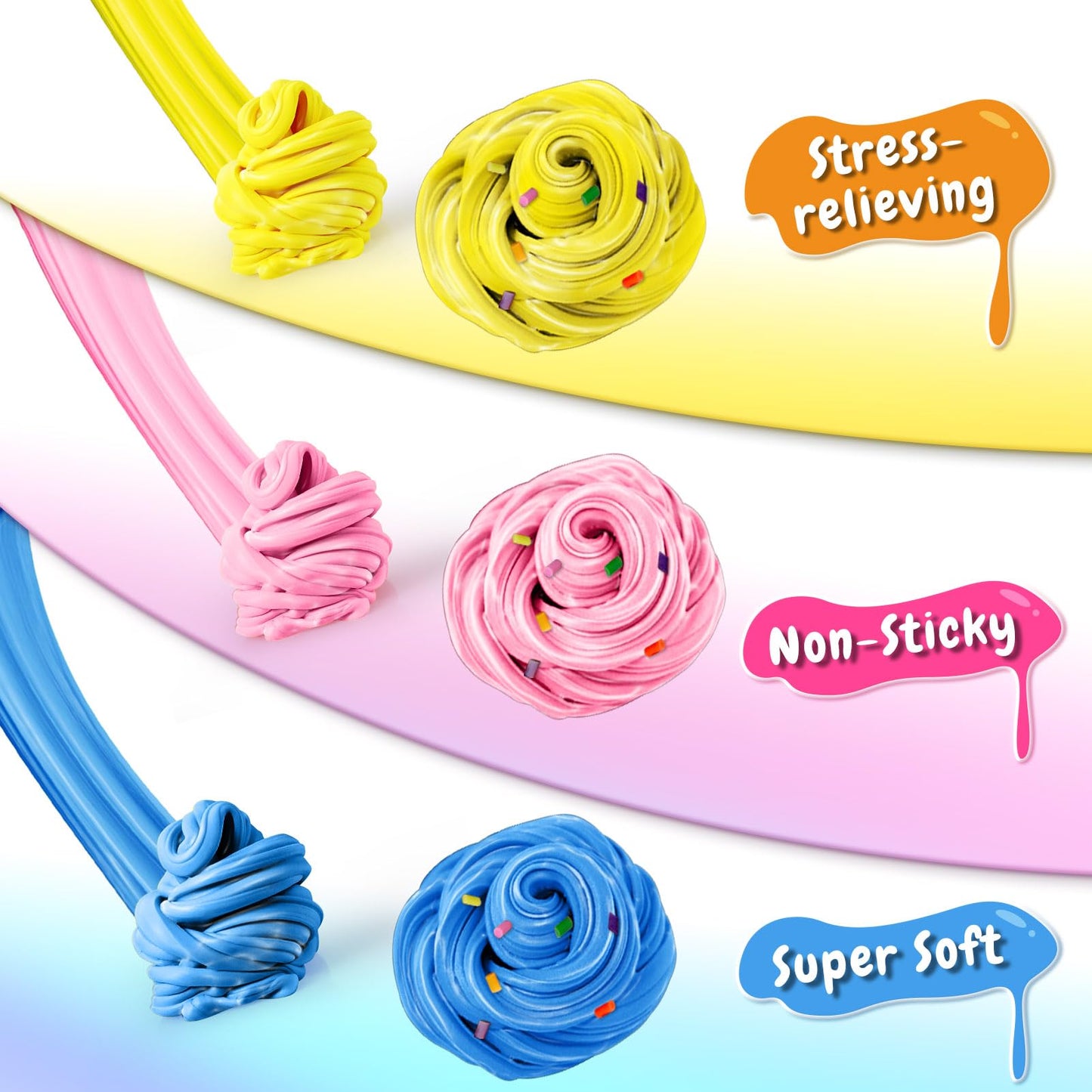 50 Pack Butter Slime Kit For Kids, Slime Toys For Boys & Girls, Scented Diy Slime Toy For Party Favor, Soft And Non-Sticky, Birt