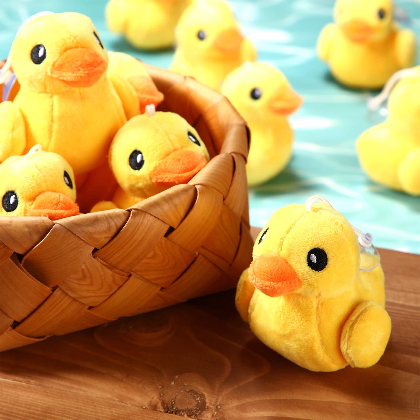 Skylety 12 Pieces Stuffed Duck Plush Yellow Stuffed Animal 4 Inches Plush Soft Toy Small Duck Playset For Boys And Girls Room So