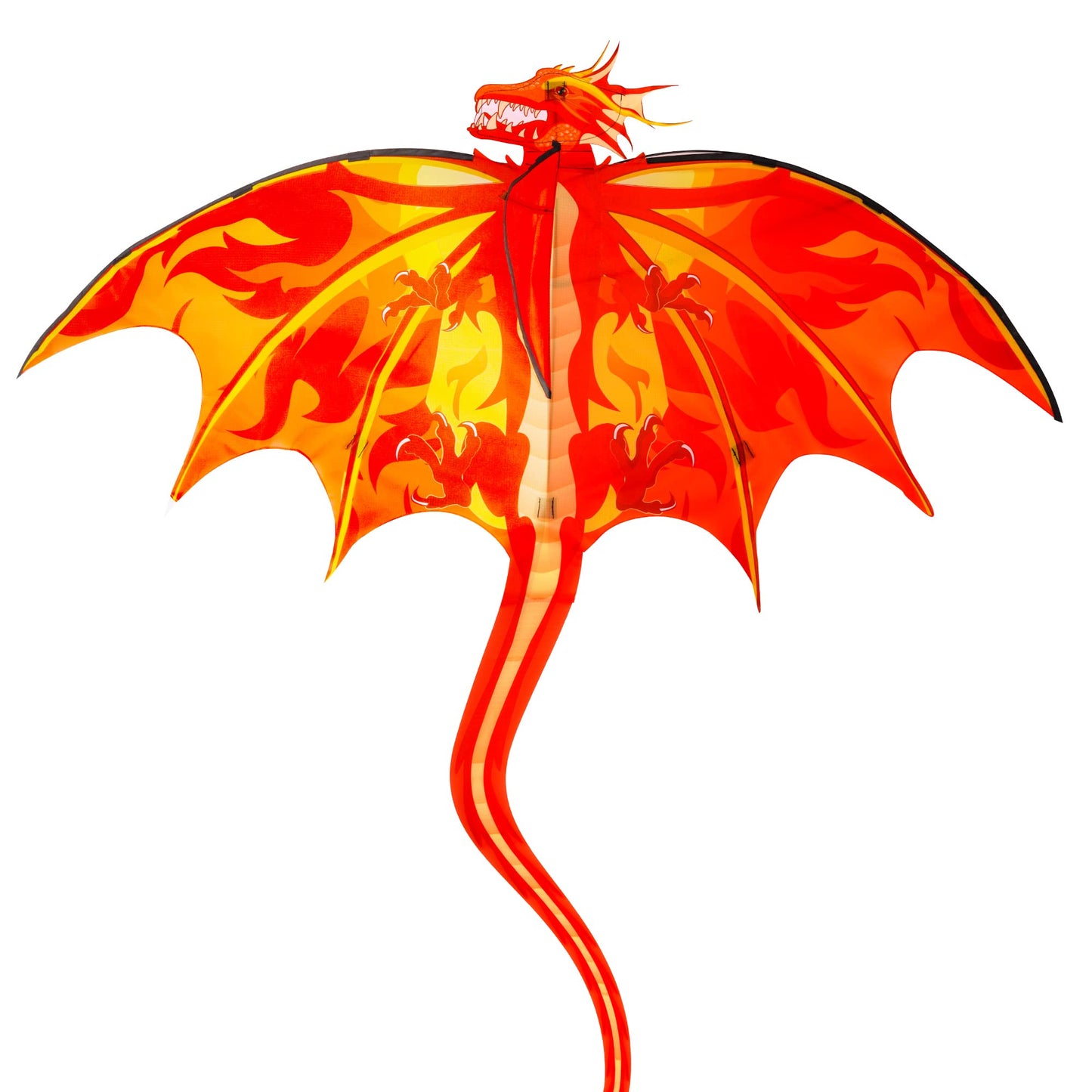 4 Pack Kites - Large Fire Dragon Kite Green Snake Kite Devil Fish Kite Red Mollusc Octopus With Long Colorful Tail For Kids Adul