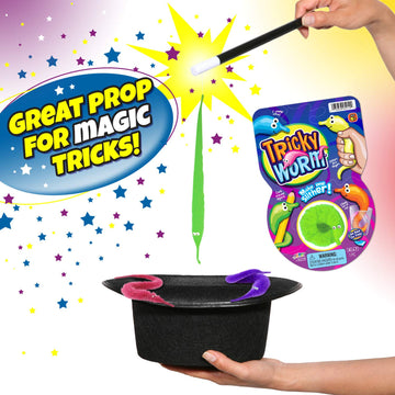 Ja-Ru Magic Fuzzy Worms (8 Toys Assorted) Twisty Wiggly Worms On String For Kids, Boys & Girls. Soft Furry Fidget Sensory Toys. Funny Prank Trick. Bulk Silly Party Favor Birthday Gift. 5219-8S