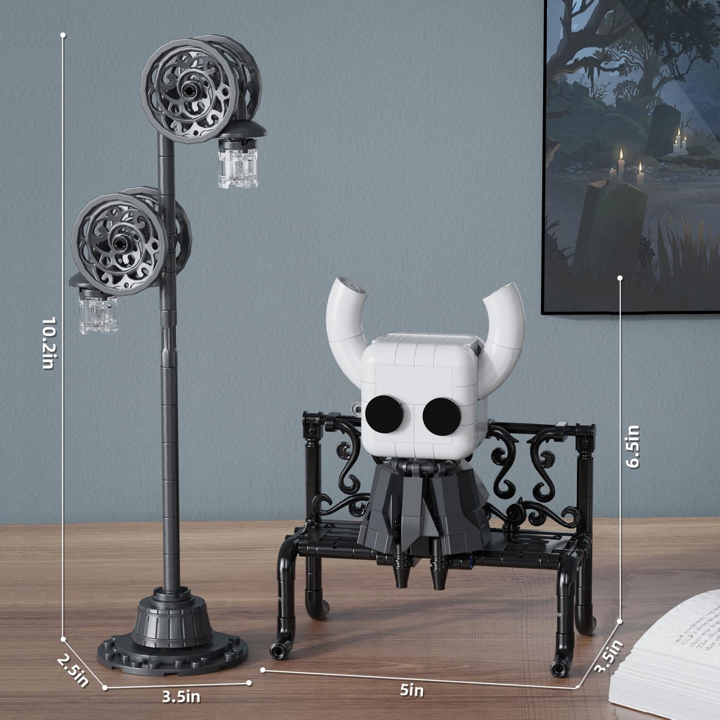 Knight Building Set, Popular Game Knight Action Figure Building Toy, Lighting Collectible Decoration Character Compatible With Lego, Gift For Halloween Boys And Girls(329 Pieces)