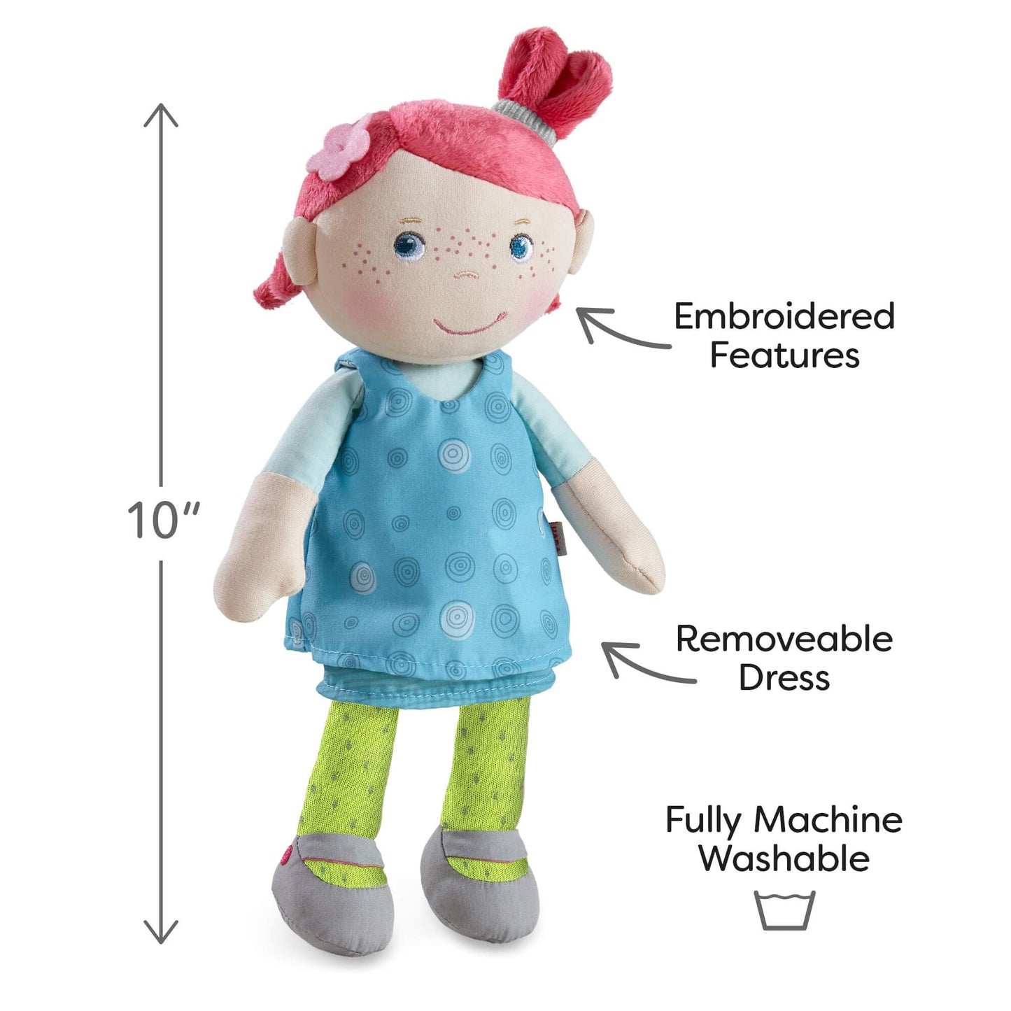 Haba Snug Up Philine - 10' Soft Doll, Machine Washable - Perfect Snuggly First Birthday Gifts And Toddler Baby Doll For 18 Months And Up