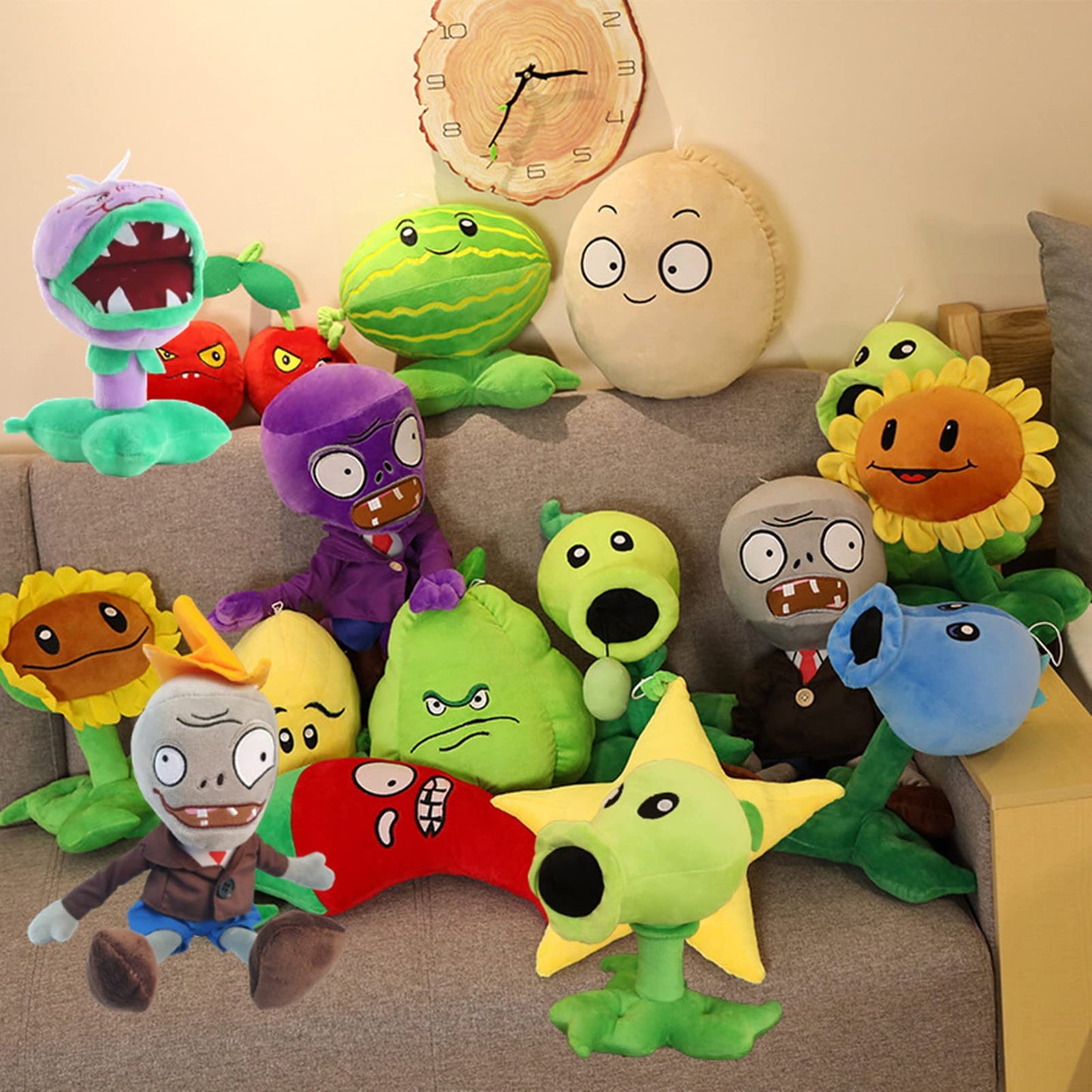 JHESAO 6 PCS PVZ Plushies - Soft 12 Multicolor Zombies Dolls from Plants vs Zombies - Random Types for Kids and Collectors