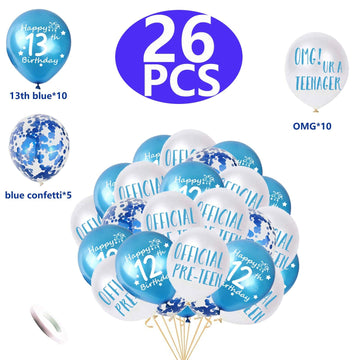 13Th Birthday Balloons, Omg Ur A Teenager Balloons Happy 13Th Birthday Latex Confetti Balloon Ribbons For Boys 13Th Teenager Bir