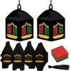 VIHOSE 16 Sets Kwanzaa Craft Kits Kwanzaa Candles Lantern DIY Craft Bulk African Heritage Suncatcher Kits Ornaments Holiday Part