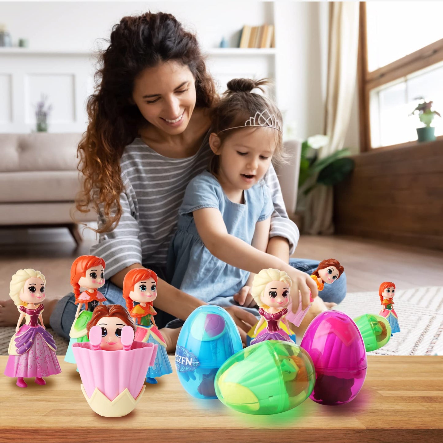 xutengy 4 Pack Christmas Stocking Stuffers Gifts Jumbo Princess Eggs