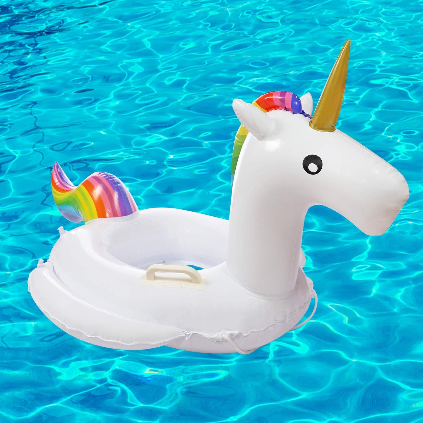 Mortime Baby Pool Float Unicorn Inflatable Swimming Ring Seat, 30' Unicorn Swim Float For Kids Toddlers Babies 1-6 Years