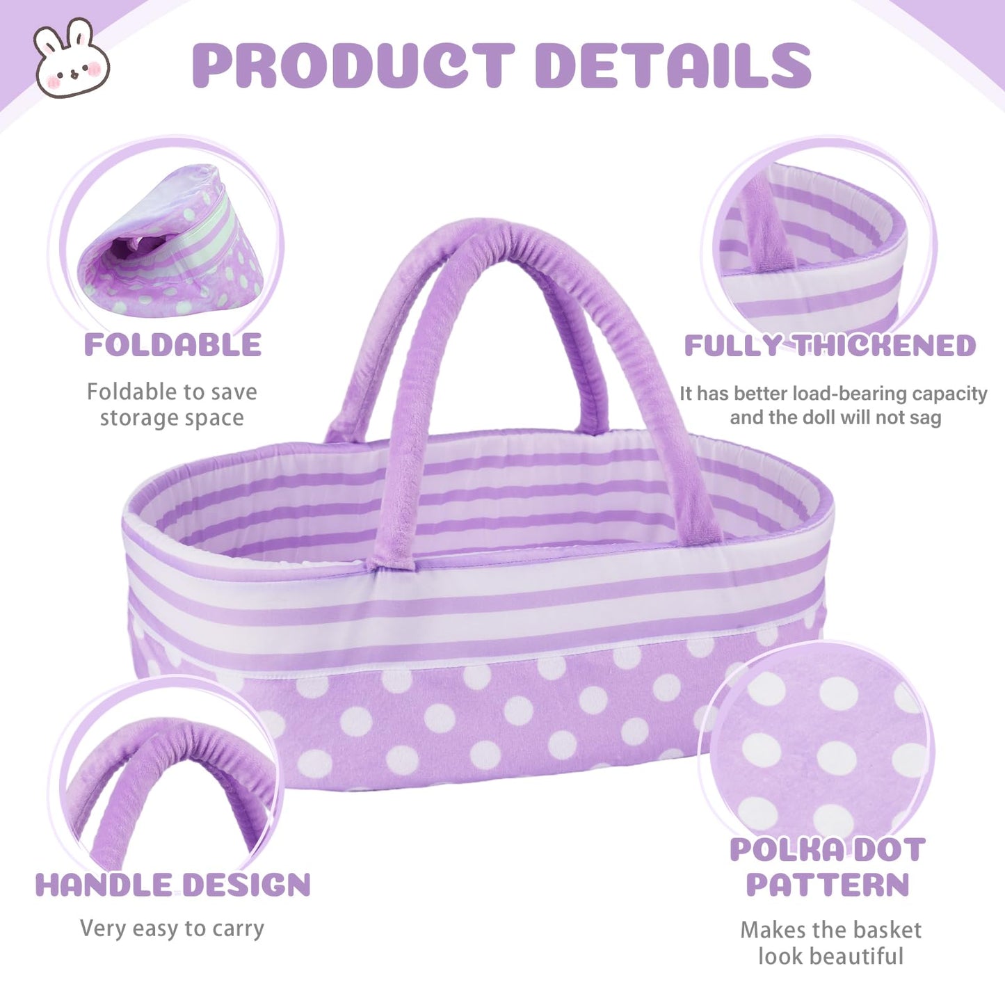Babeside 8 Pcs Reborn Baby Doll Clothes With Bassinet For 17-22 Inch Baby Doll, Baby Doll Clothes Outfit Accessories Fit Newborn Baby Doll Girl