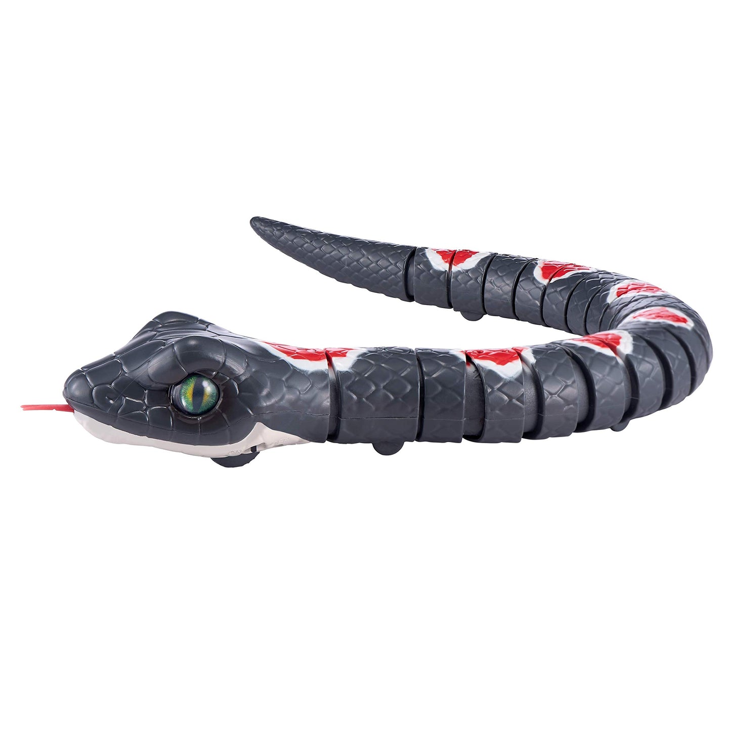 Robo Alive Slithering Snake Series 2 Grey By Zuru Battery-Powered Robotic Light Up Reptile Toy That Moves (Grey)