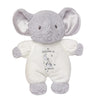 Baby Starters Little Me Plush Elephant Rattle with Welcome to The World Embroidery (White, 9 inch)