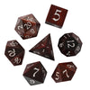 HDdais Wood DND Dice Set, Red Sandalwood Dice Natural Polyhedral Dice Set D&D with Metal Tin Box for MTG Dungeons and Dragons Ro