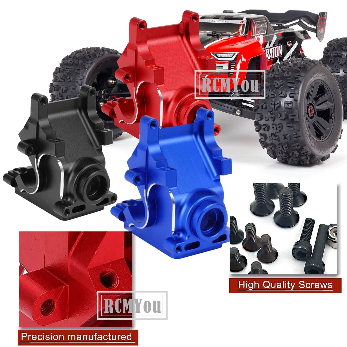 RCMYou Gearbox Case Upgrades Part for 1/8 1/7 Arrma 6S BLX Typhon Kraton Outcast Mojave Notorious Infraction Felony Talion Limit